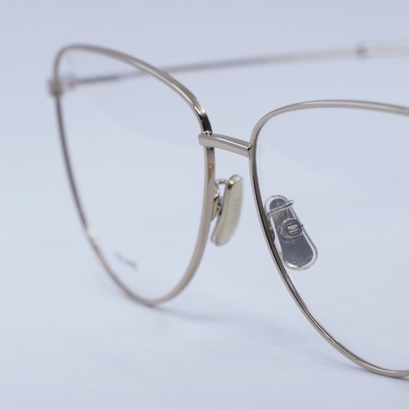 🕶️ New Celine CL50101U 028 Eyeglasses - Shiny Light Gold Frame - Picture 9 of 11
